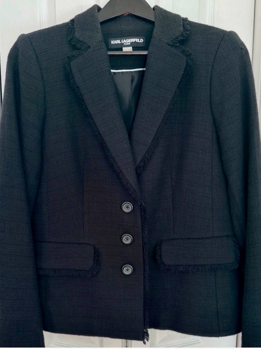 Women’s Karl Lagerfeld Black Tweed Blazer